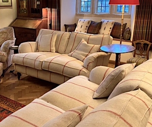 Alwinton Large & Small Sofas in Grain Stripe Red