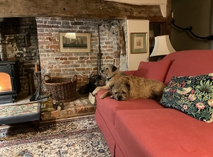 Hampton 3 Seater Sofa in Sanderson Tuscany Dusky Rose