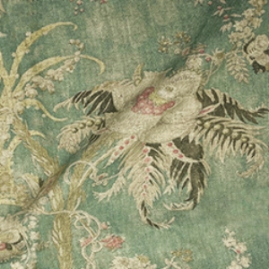 Floral Linen: Zefferino Emerald