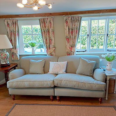 Kentwell 3 Seater 2 Hump Sofa in Warwick Splash Sage