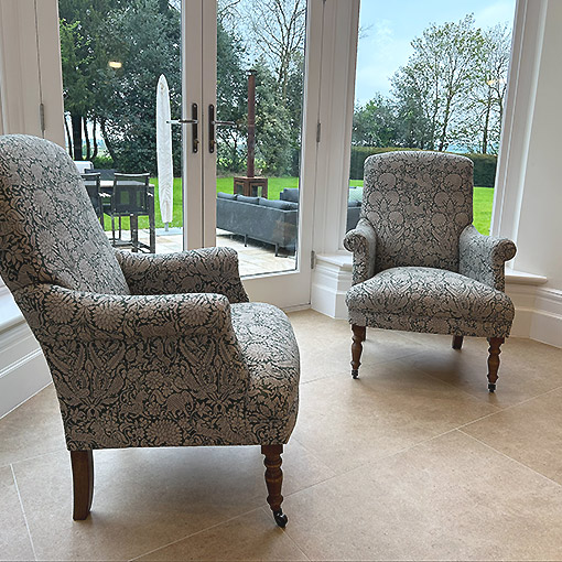 Snape Chairs in V&A Threads of India Varandasi Wilderness Hunter