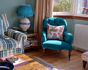 Tisbury Chair in Ross Aquavelvet Teal
