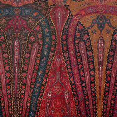 Threads of India Opulent Velvets Paisley Splendour - Rouge