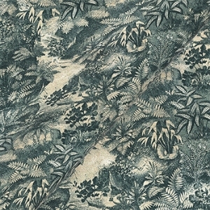 RHS Botanicals on Velvet - Ferns Toile: Emerald