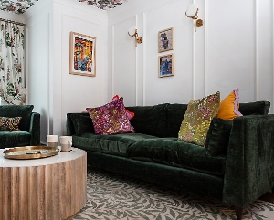 Saltdean 4 Seater Sofa in Antique Velvet Bottle