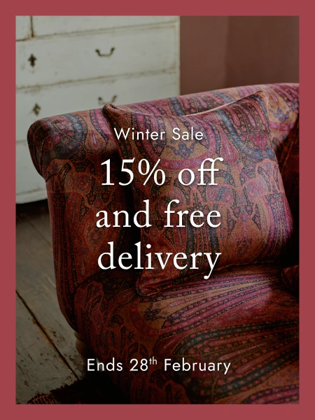 15% off made-to-order furniture and our exclusive fabrics.