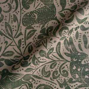 Spill Resistant V&A Bird and Rabbit: Dark Green