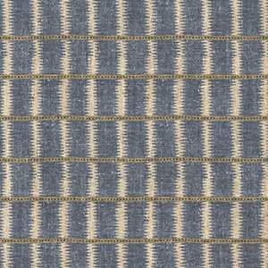 V&A Threads of India on Linen - Ikat Mirage: Venetian Blue