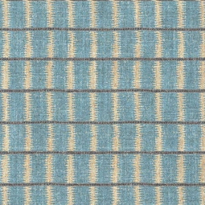 V&A Threads of India on Linen - Ikat Mirage: Mineral Blue
