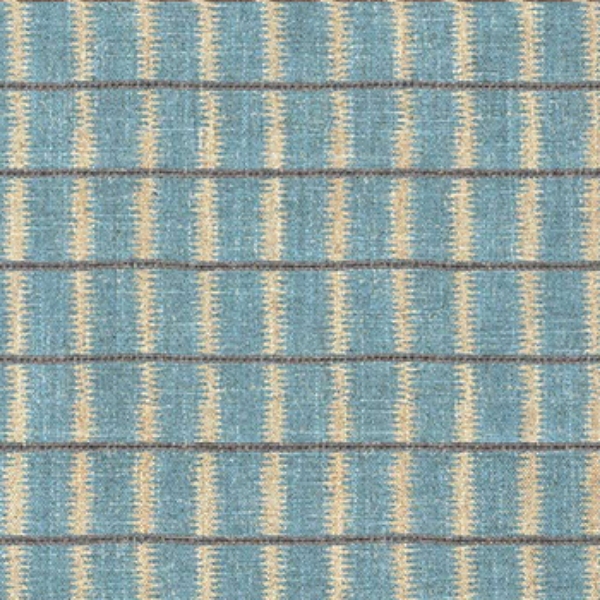 V&A Threads of India on Linen - Ikat Mirage: Mineral Blue