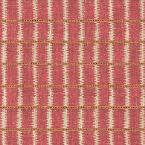 V&A Threads of India on Linen - Ikat Mirage: Cherry