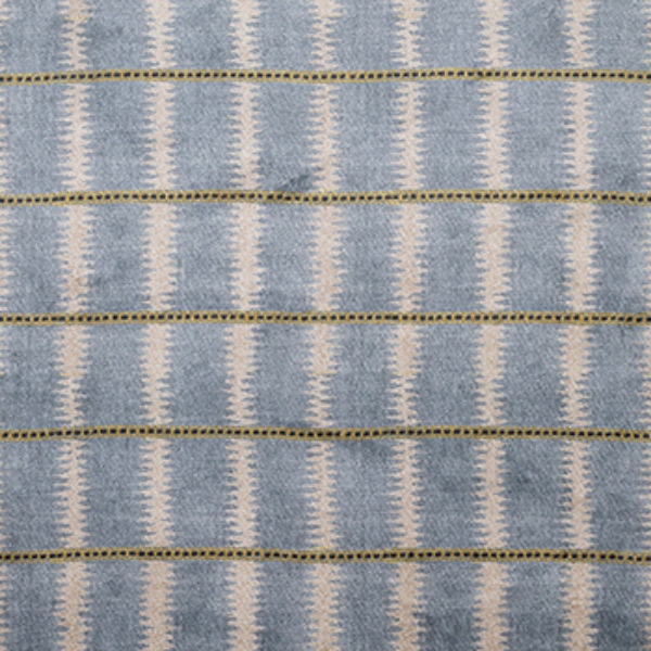 V&A Threads of India Opulent Velvets - Ikat Mirage: Powder Blue