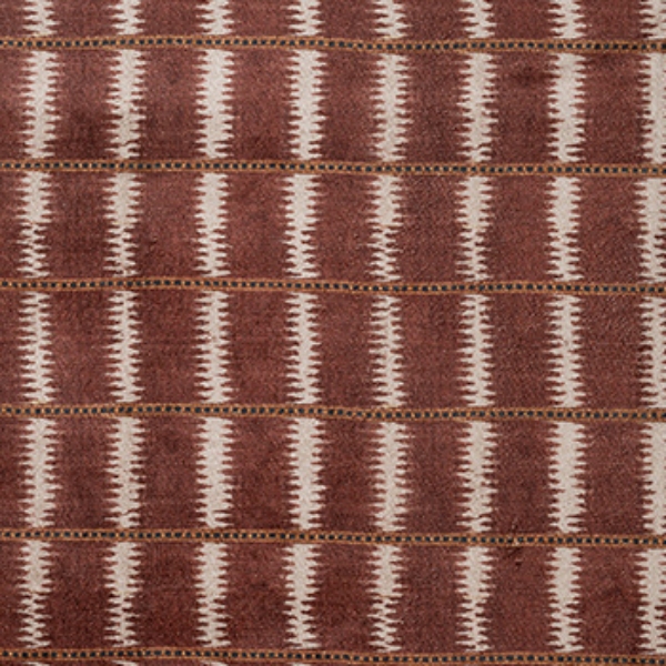 V&A Threads of India Opulent Velvets - Ikat Mirage: Burnt Umber
