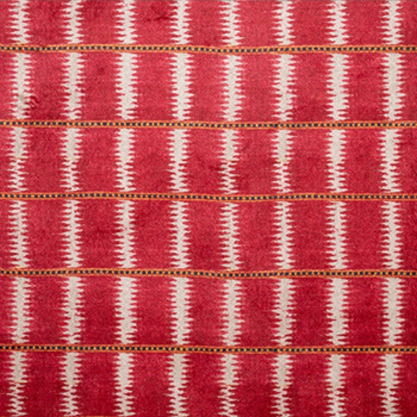 V&A Threads of India Opulent Velvets - Ikat Mirage: Rouge