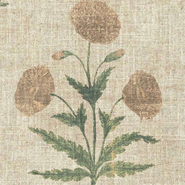 V&A Threads of India on Linen - Regal Poppy: Alba