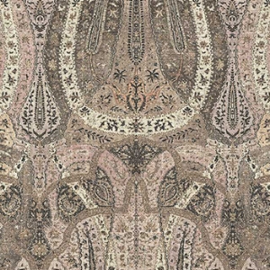 V&A Threads of India on Linen - Paisley Splendour: Almond