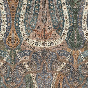 V&A Threads of India on Linen - Paisley Splendour: Steel