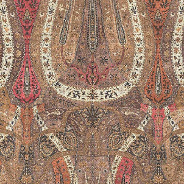 V&A Threads of India on Linen - Paisley Splendour: Sandstone