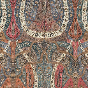 V&A Threads of India on Linen - Paisley Splendour: Dusk