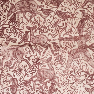 V&A Threads of India Opulent Velvets - Forest Creatures: Burnt Umber