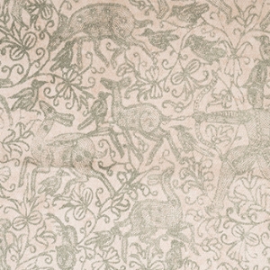 V&A Threads of India Opulent Velvets - Forest Creatures: Spring Green