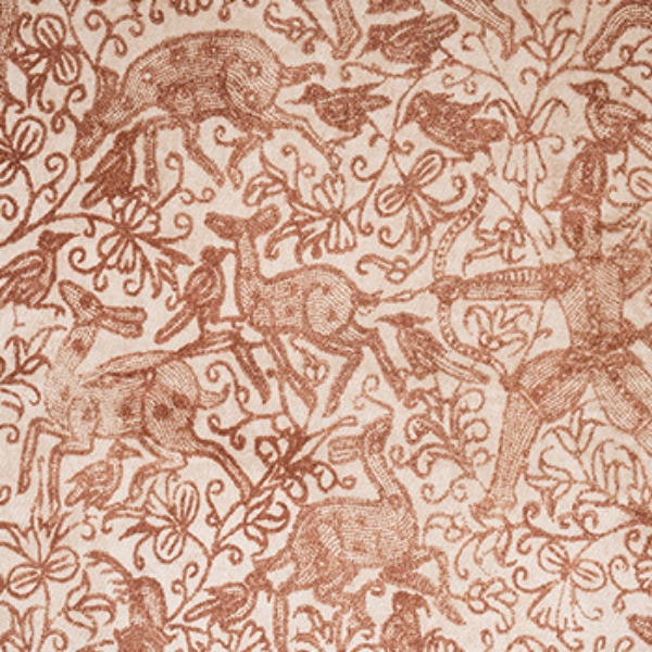 V&A Threads of India Opulent Velvets - Forest Creatures: Sandstone