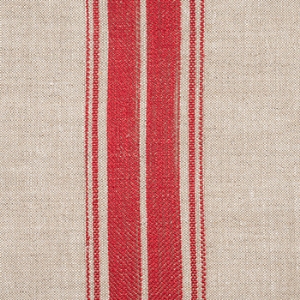Ganton Woven Linen Stripe: Red