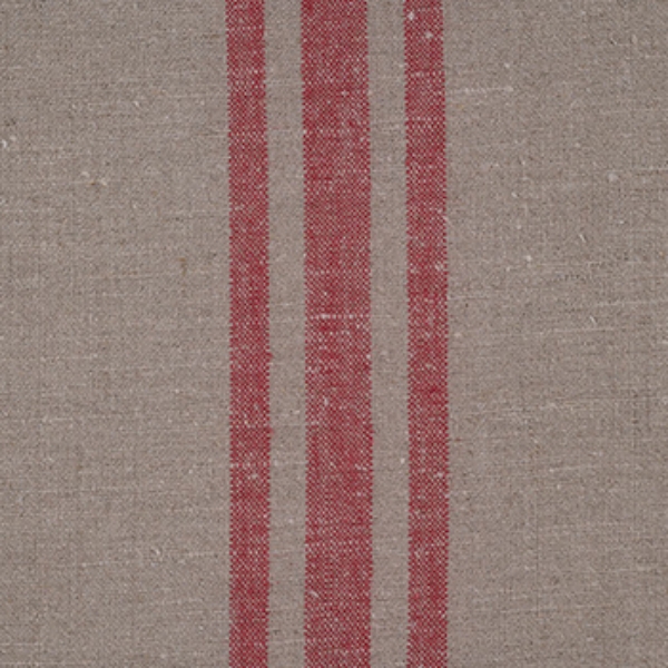 Walloon Stripe Linen: Red