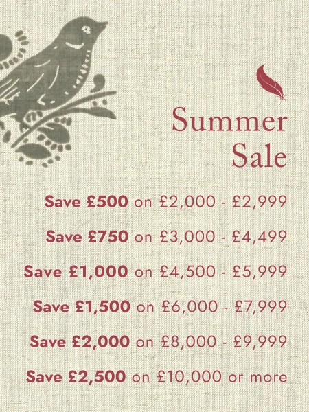 Up to £2,500 off any made-to-order furniture order.
