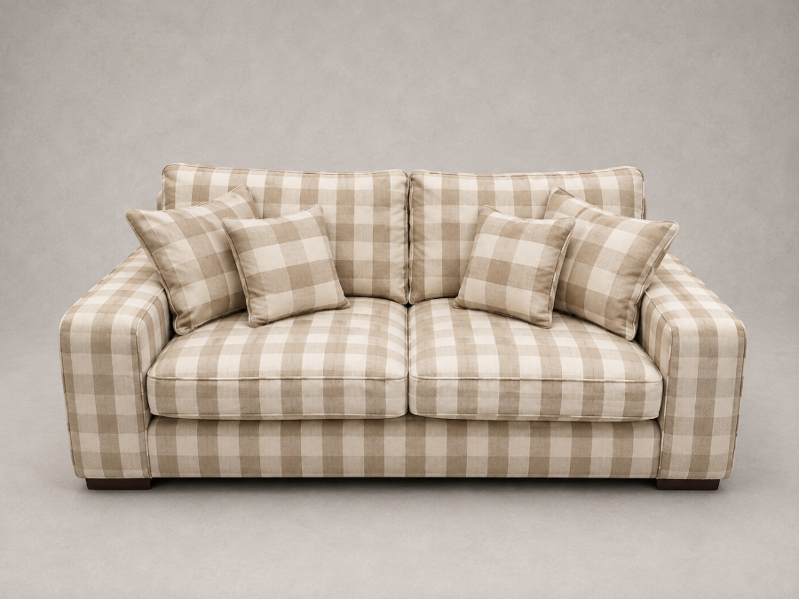 Outlet West Sussex: Richmond 2.5 seater sofa Sussex Gingham Small Ash