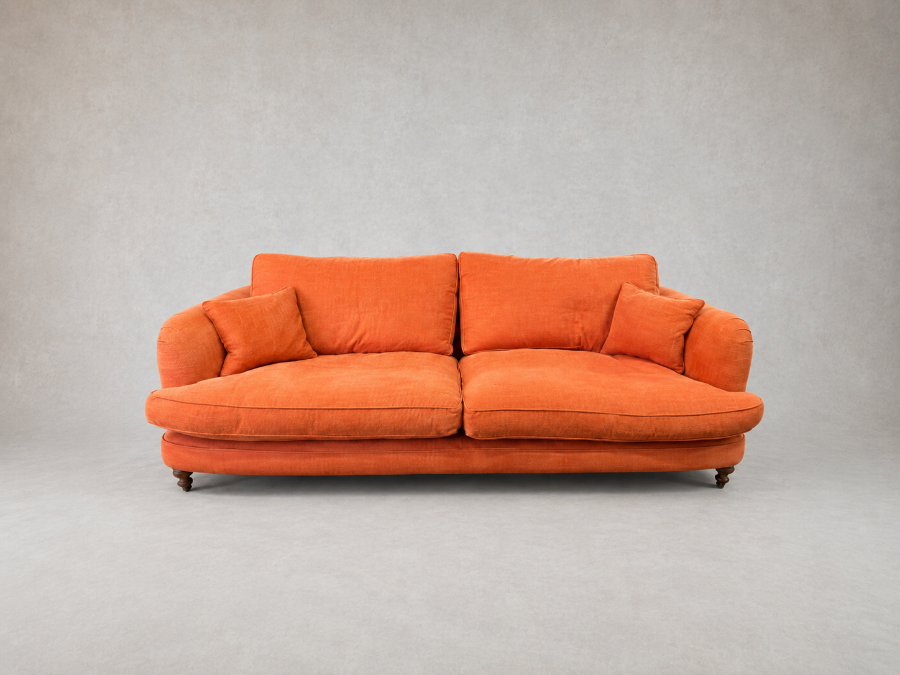 Outlet West Sussex: Helmsley 4 Seater Sofa in Romo Linara Henna