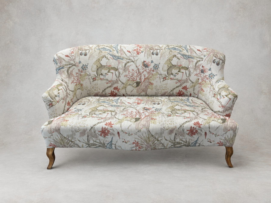 Outlet West Sussex: Grassington 2.5 seater sofa in Floral Linen Lily Pad Vermillion