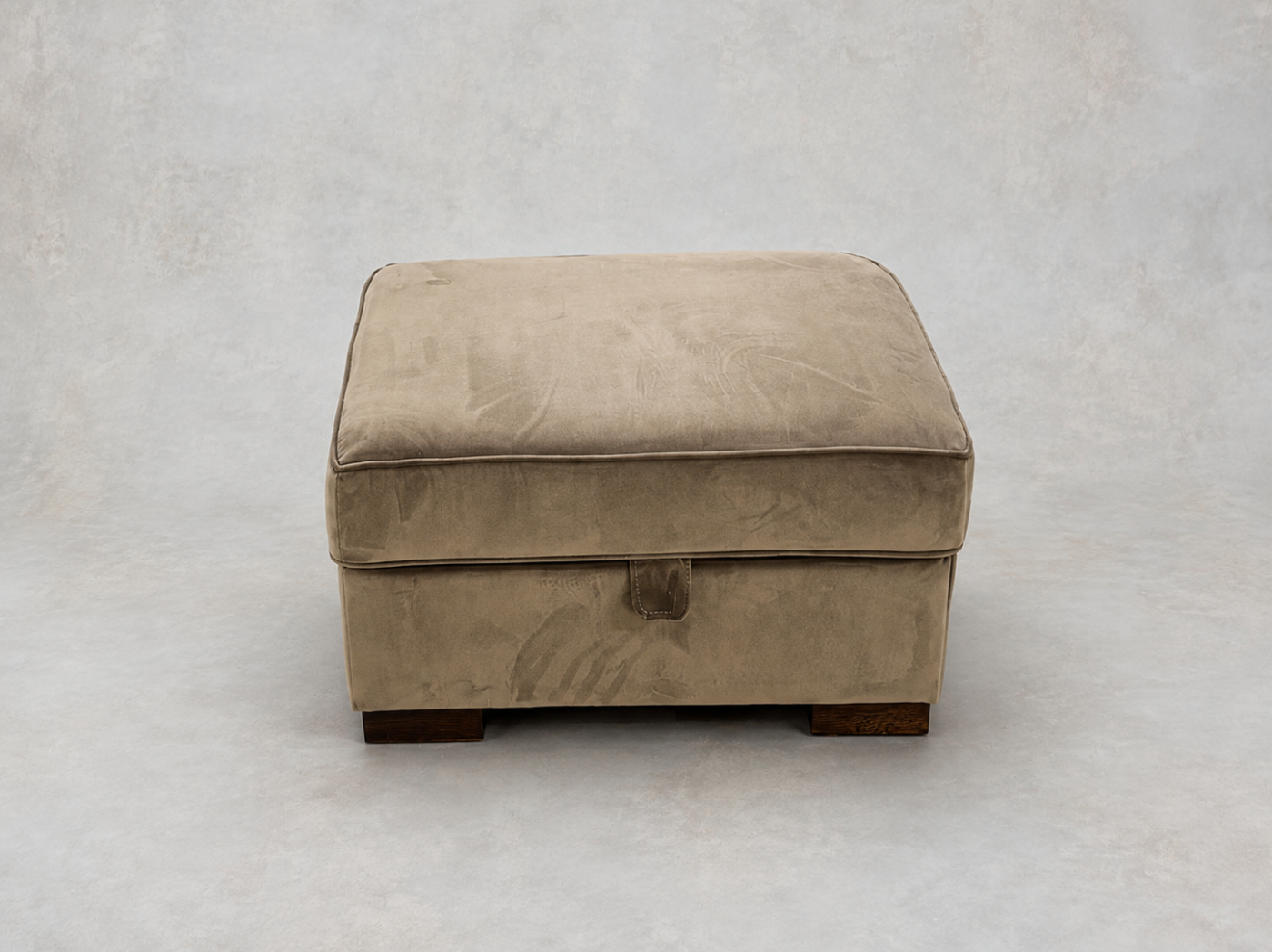 Outlet Edinburgh: Wadenhoe storage footstool in Linwood Omega Velvet Taupe