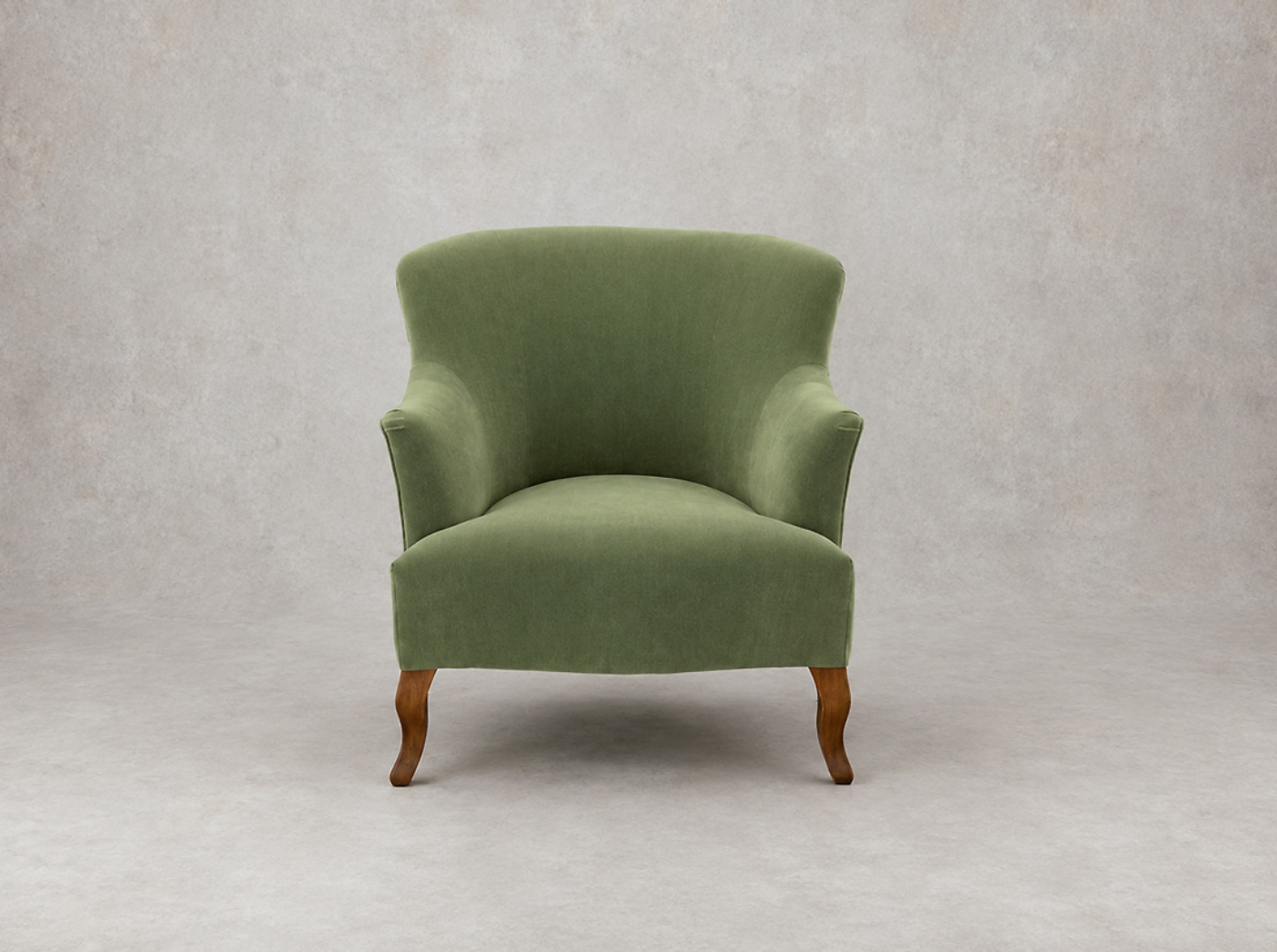 Outlet Manchester: Grassington chair in Linwood Omega Velvet Sea Green & Miyagi Velvet Pink Green