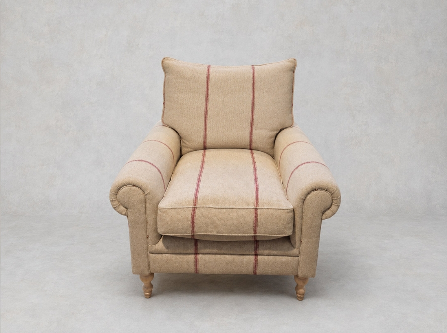 Outlet Salisbury: Aldingbourne chair in Grain Sack Linen Red