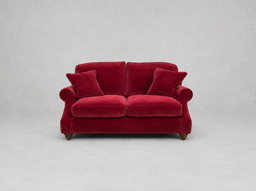 Outlet West Sussex: St Mawes 2.5 seater sofa in Warwick Manolo Velvet Carmine