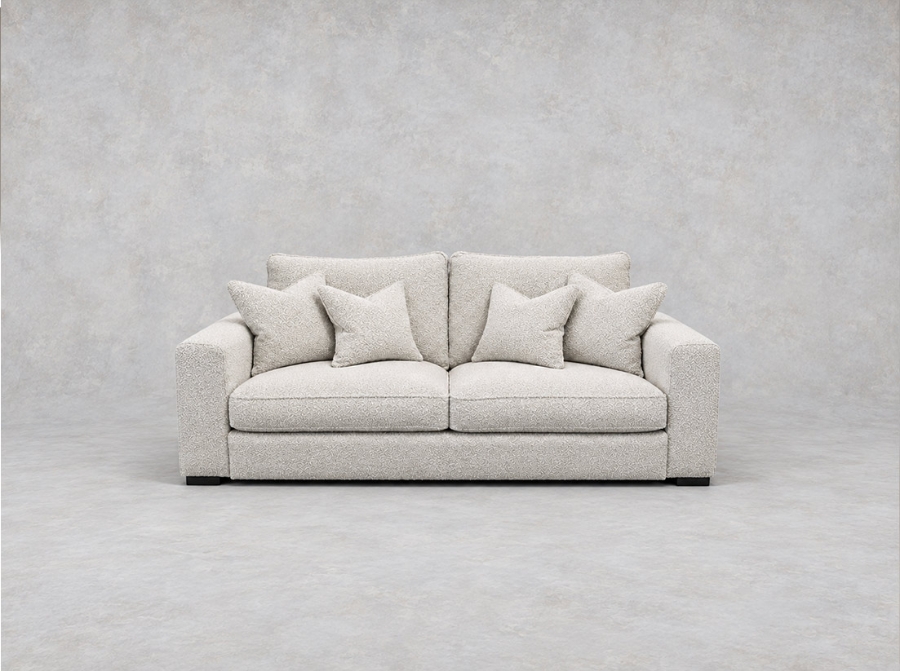 Outlet Sutton Coldfield: Saxmundham 3 seater sofa in Boucle Andes Ecru