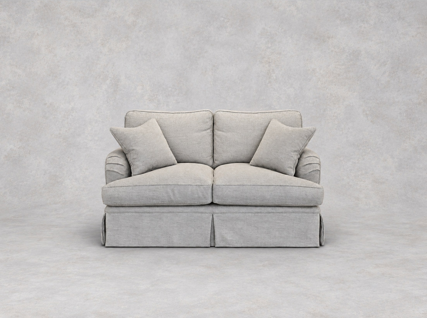 Outlet West Sussex: Alwinton 2 Seater Loose Cover Sofa in Whernside Herringbone Spring Green