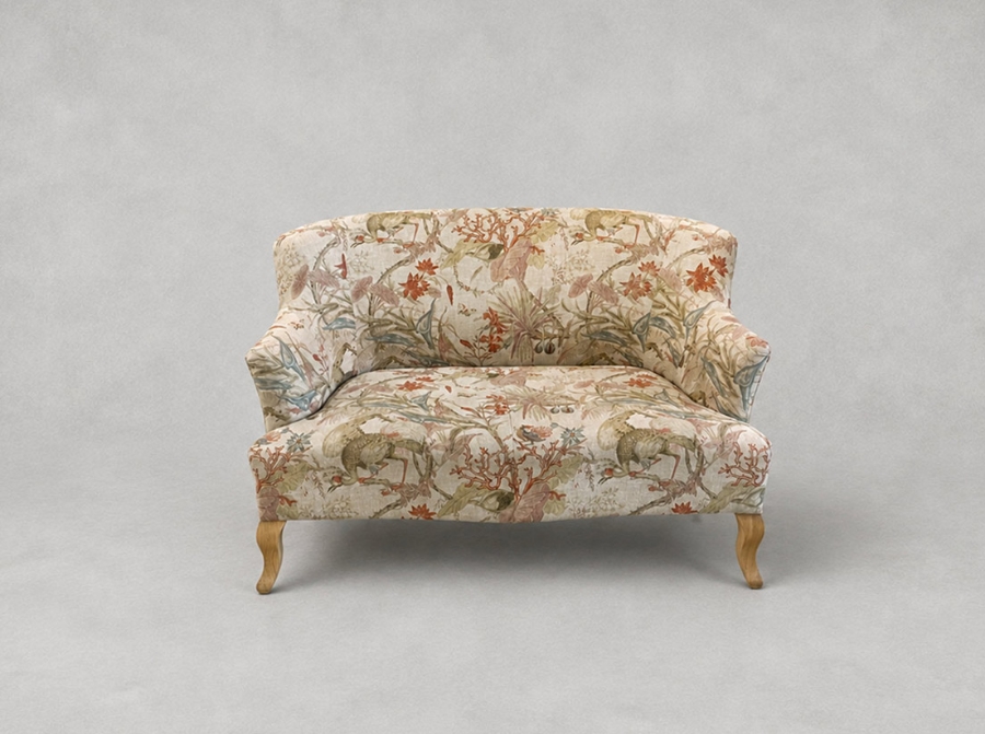 Outlet Manchester: Grassington 2 seater sofa in Floral Linen Lily Pad Vermillion