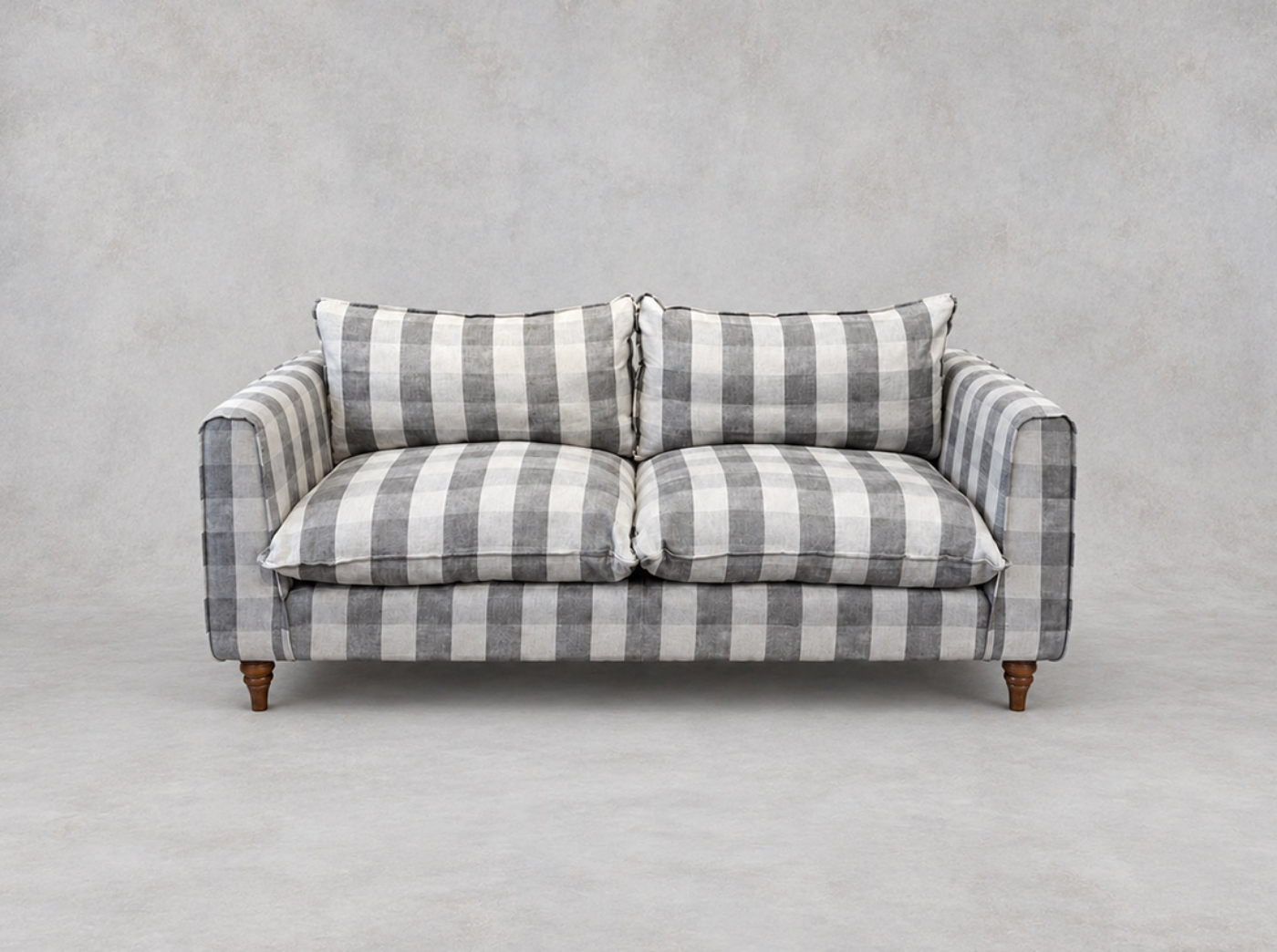 Outlet Islington: Aysgarth 3 seater sofa in Large Gingham Bark