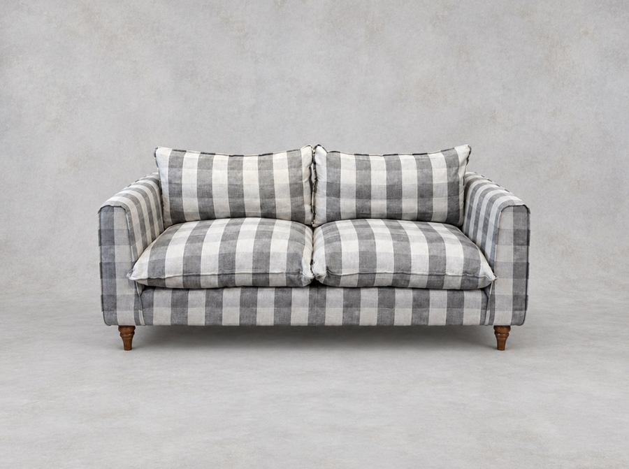 Outlet Islington: Aysgarth 3 seater sofa in Large Gingham Bark