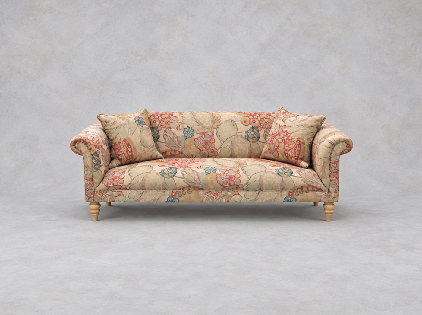Outlet Hungerford: Masham 3 seater sofa in Acquitaine Linen Carcassone Laurel
