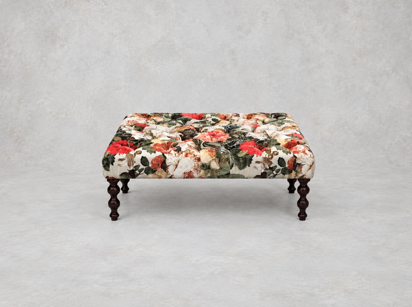 Outlet Sutton Coldfield: Pentlow footstool in Mulberry Velvet Pompadour Spice