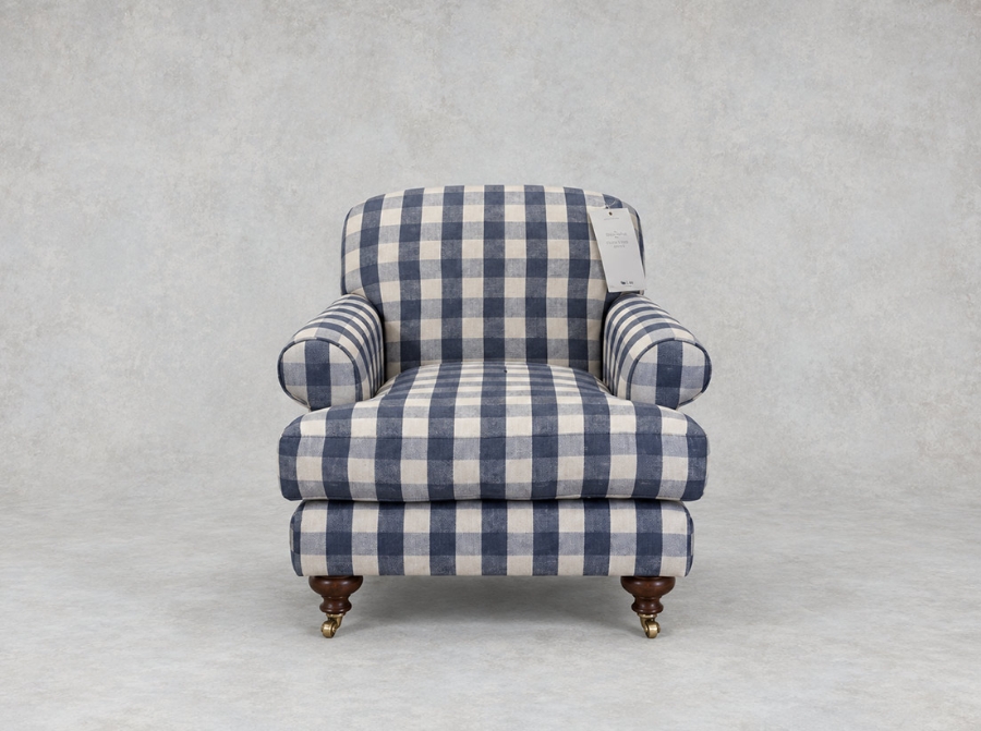 Outlet Bury St Edmunds: Hampton chair in Sussex Gingham Small Ink