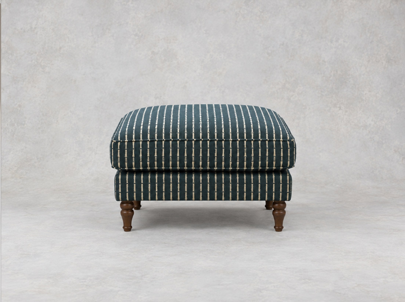 Outlet Bristol: Cooksbridge footstool in Threads Of India Opulent Velvets Ikat Mirage Hunter