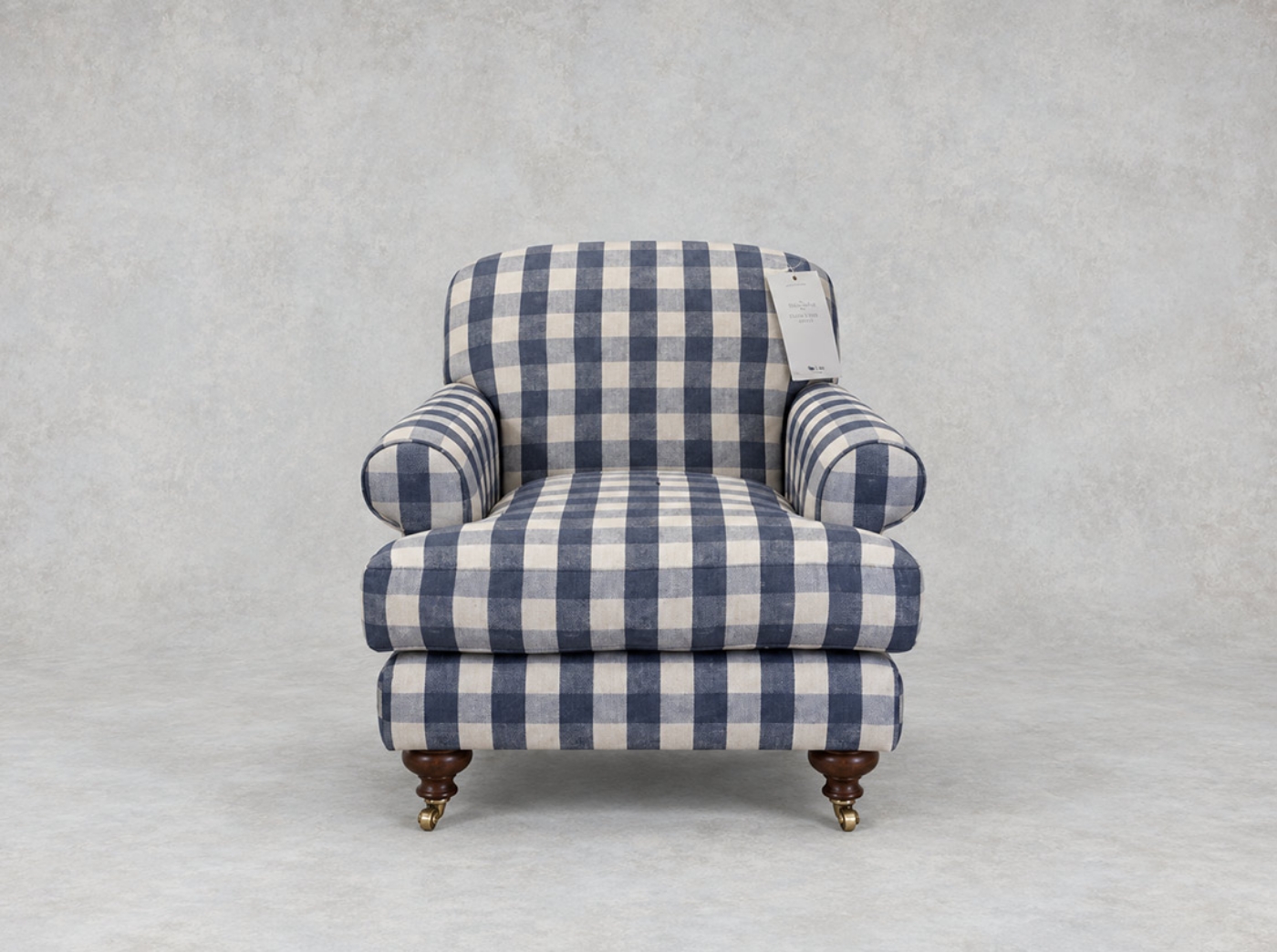 Outlet Leamington Spa: Hampton chair in Sussex Gingham Small Ink