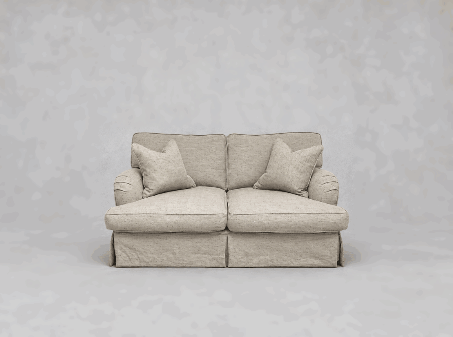 Outlet Bury St Edmunds: Alwinton 2 Seater Loose Cover Sofa in Whernside Herringbone Spring Grass