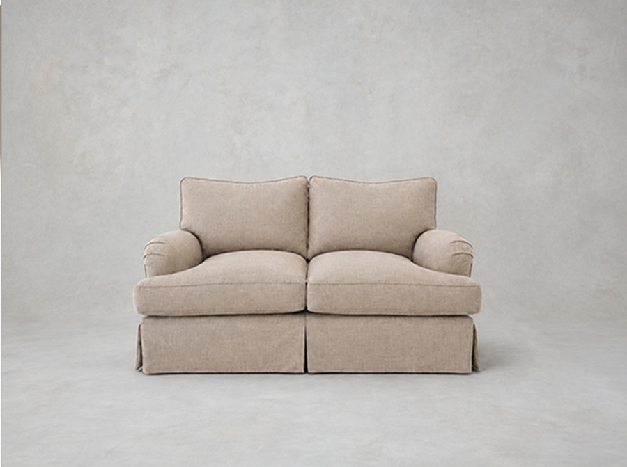 Outlet Manchester: Alwinton 2 seater loose cover sofa in Whernside Herringbone Delphinium