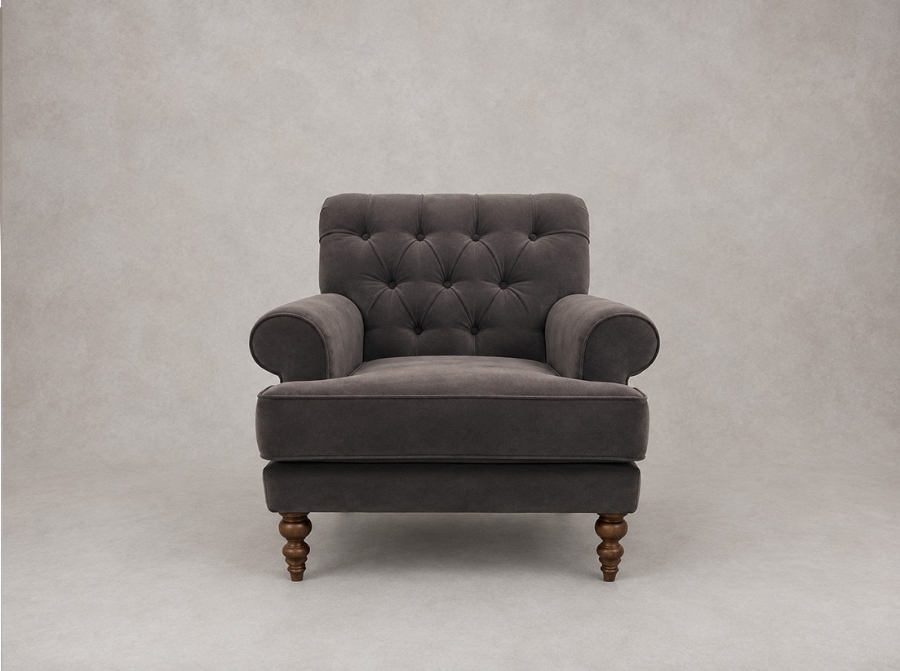 Outlet Edinburgh: Port Isaac chair in Linwood Tango Velvet Lunar