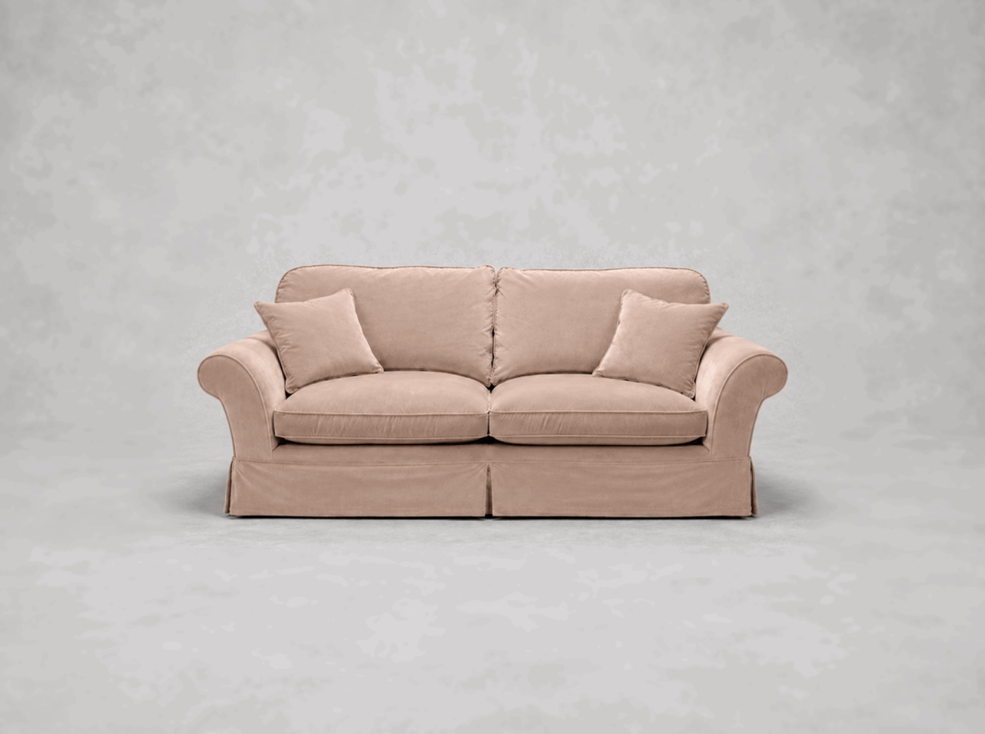 Outlet West Sussex: Lanhydrock 4 seater sofa in Linwood Tango Velvet Moleskin